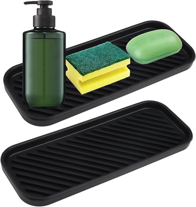 Set van 2 Siliconen Sponshouders - Keukenorganizer met Antislip