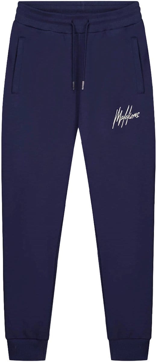 Malelions basic joggingbroek in de kleur marine.