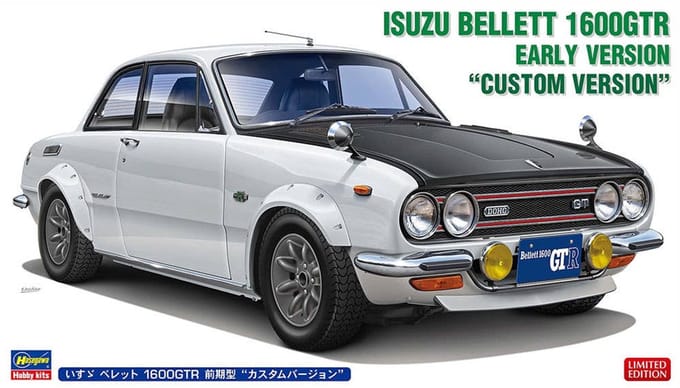Hasegawa Modelbouwpakket Auto - 20802 Isuzu Bellett 1600GTR - Early Version Custom Version - Japanse Sportauto Plastic - 1:24 - Modelbouw