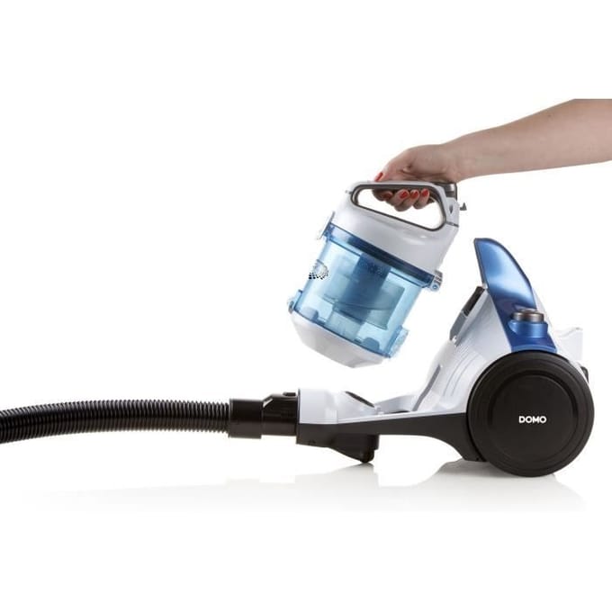 DOMO DO7286S Stofzakloze stofzuiger - 1,5 L - 700 W - wit/blauw