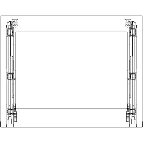 AEG voorste glas, inox, Electrolux, 594x465mm 140225485576