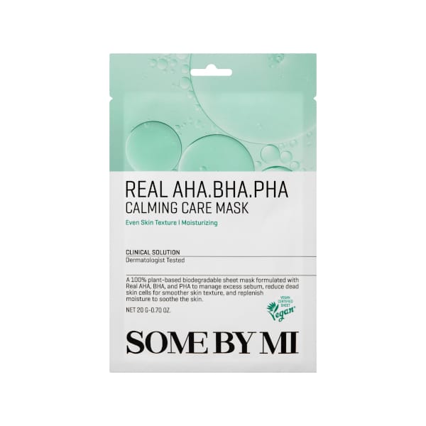 Echt AHA BHA PHA Kalmerend Verzorgend Schoonheidsmasker, 1 Vel, 20G(0.7Oz) white