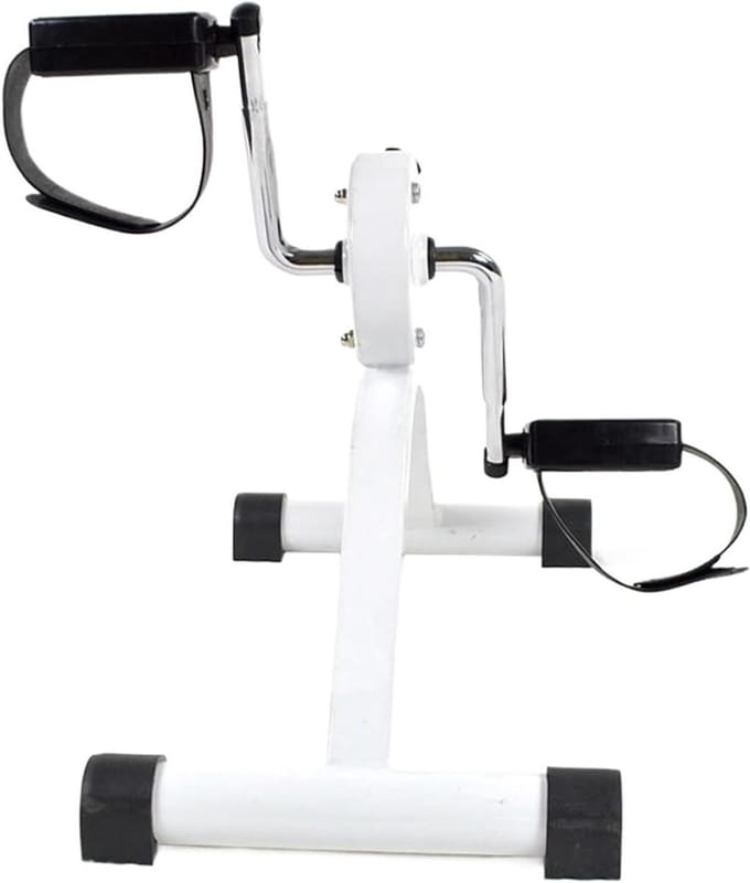 Mini Pedaal Hometrainer - Onder Bureau Fiets - Actief Blijven - Compact Ontwerp - 47x365x31cm - Wit