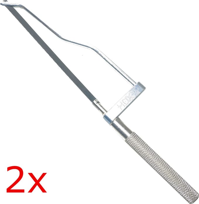2X Ijzerzaag beugel speciaal voor krappe ruimtes 152mm 6" 22tpi metaal zaag