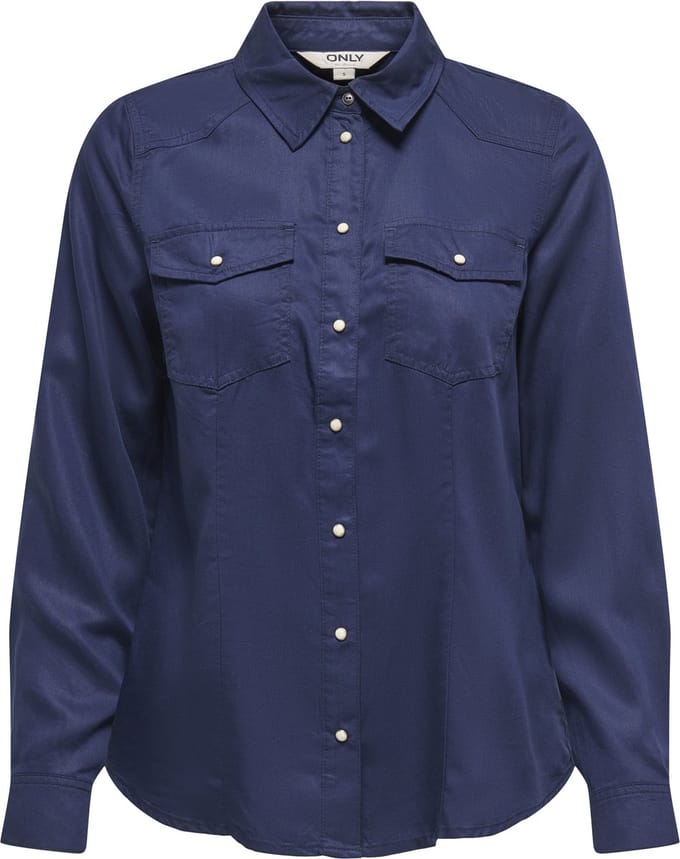 ONLY - ONLALEXA COLOUR LS SHIRT WVN - Dames - Blouses