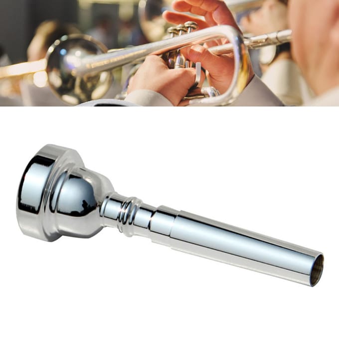 Bec de Trompette 7C Cuivre Plaqué Argent Anti-Rouille Surface Lisse Accessoires de Trompette pour gray