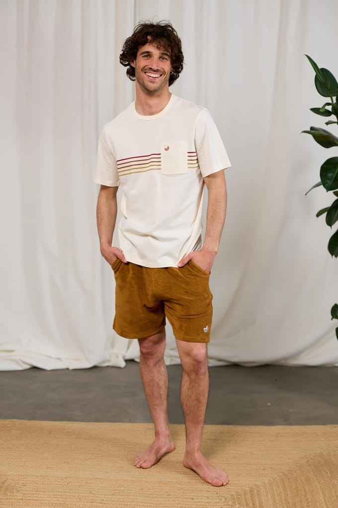 TWOTHIRDS Garryvoe T-shirt Ecru Taglia: S | Magliette basic Outlet | Uomo | Marrone