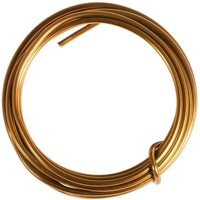 Aluminiumdraad, 2 mm - Goud