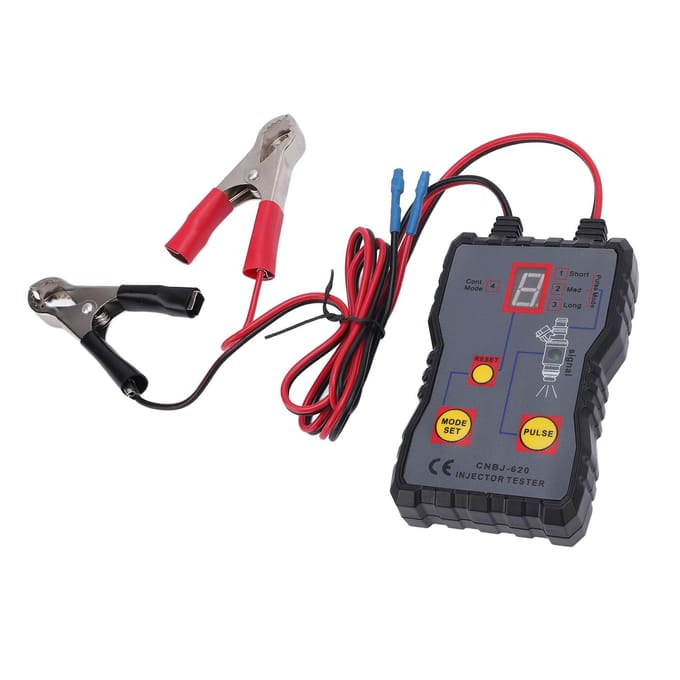 Brandstofinjector Tester Kit 4 Pulsmodi Vloeistoftestmachine voor Automotive Motorfiets CNBJ620 12V gray