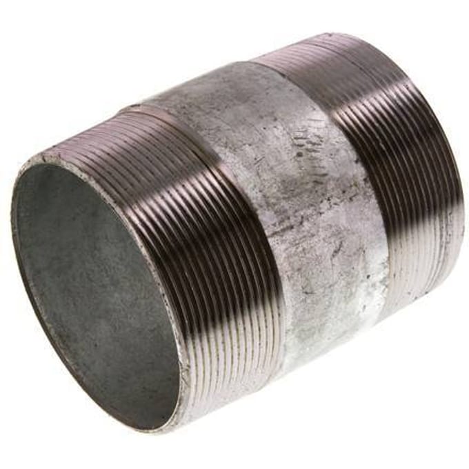 R 3'' Verzinkt Stalen Dubbele Pijpnippel 50 Bar DIN 2982 - 100mm