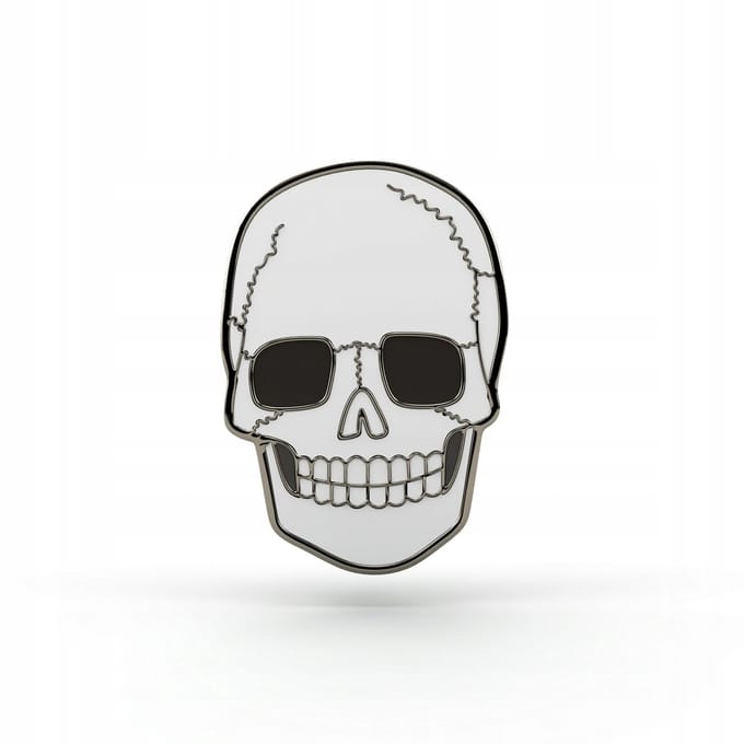 PINETS - Pin - Schedel met Zonnebril - Hard Enamel - Gietmetaal - Stoer Accessoire