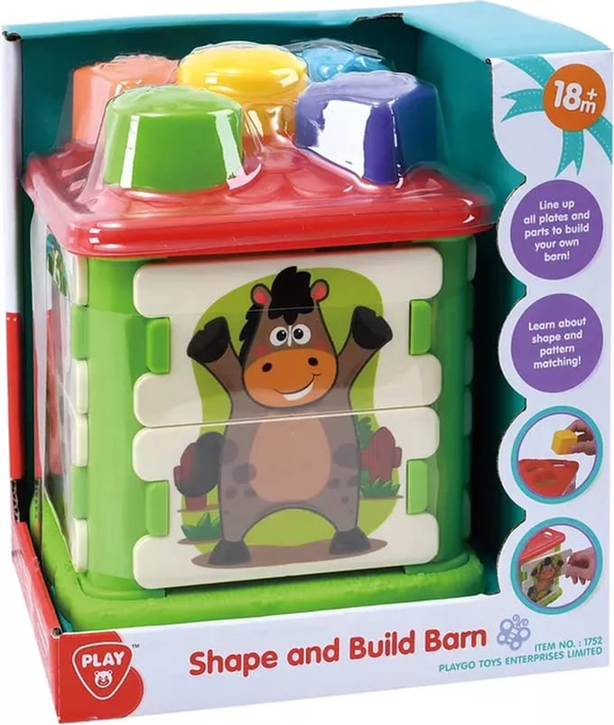 PLAYGO - Infant & peuters - vorm- en bouwschuur - Jono Toys 1752