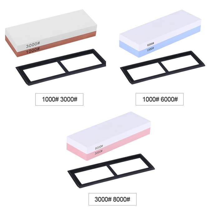 Pierre à aiguiser grain 3000/8000, meule Double face pour cuisine extérieure 1000&6000 white