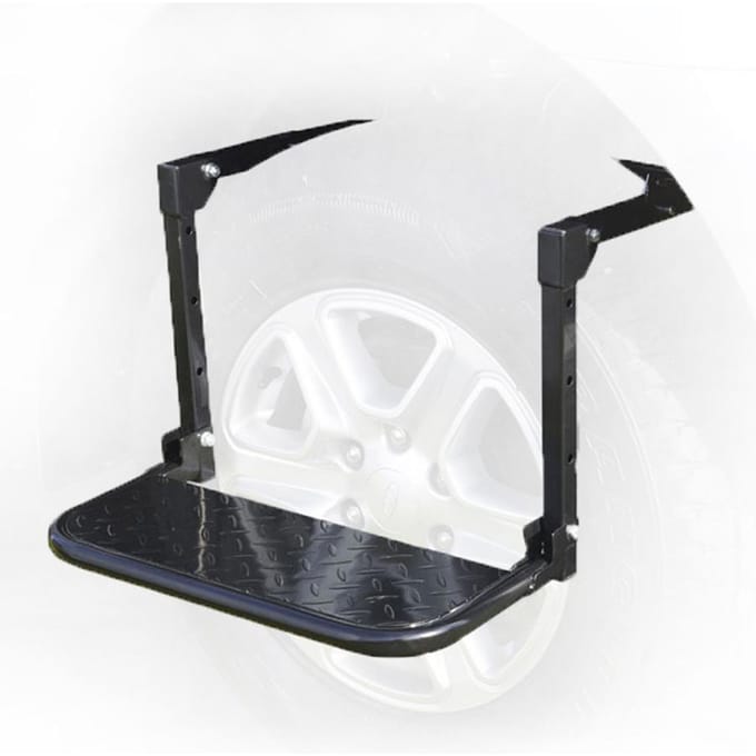 Heavy Duty Bandenstap Opvouwbare Autoladder met Verstelbare Hoogte en Breedte Antislipoppervlak Max. 0 zwart
