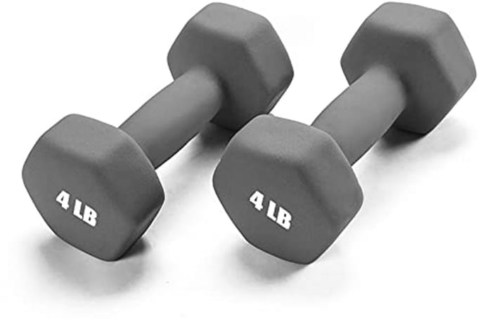 Set van 2 Neopreen Dumbbells Handgewichten 1.8 kg - Anti-roll Gewichten