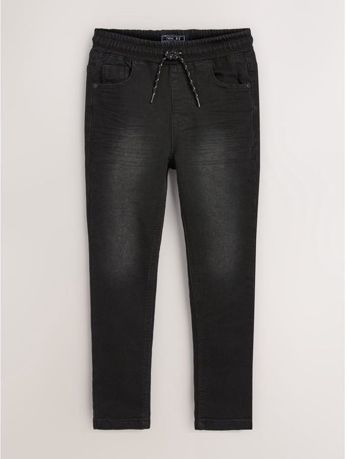 Next - Jongens - Jeans met elastische taille en strakke pasvorm - Zwart