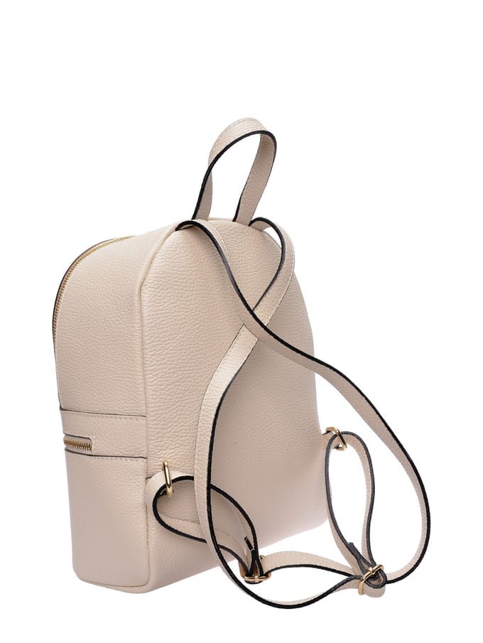 Isabella Rhea Beige Rundleer Tas