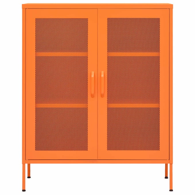 vidaXL - Opbergkast - 80x35x101,5 - cm - staal - oranje