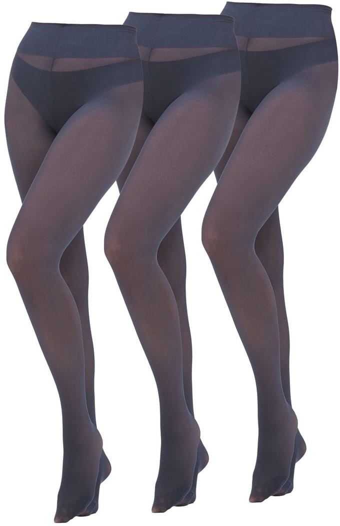 Next - Dames - Set van 3 ondoorschijnende panty's van 60 denier - Blauw