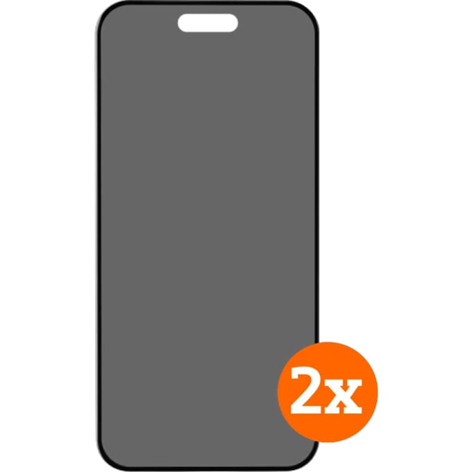 BlueBuilt Apple iPhone 17 Pro Privacy Filter Screenprotector Glas Duo Pack