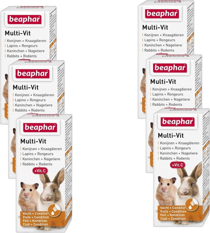 Beaphar Multi-Vitamine Knaagdier - Supplement - 6 x 20 ml
