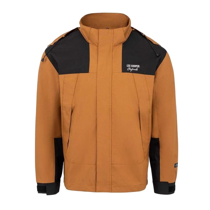 Lee Cooper Polyester outdoorjas met kleurblok voor heren (Caramel)