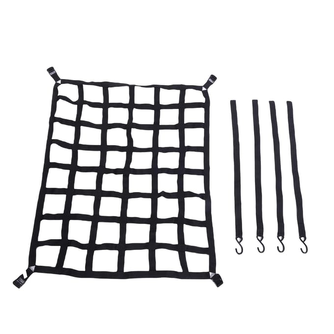 Pickup   Net Sterk Draagvermogen   Multifunctionele Heavy Duty Dakdrager   Korfnet met S-haak black