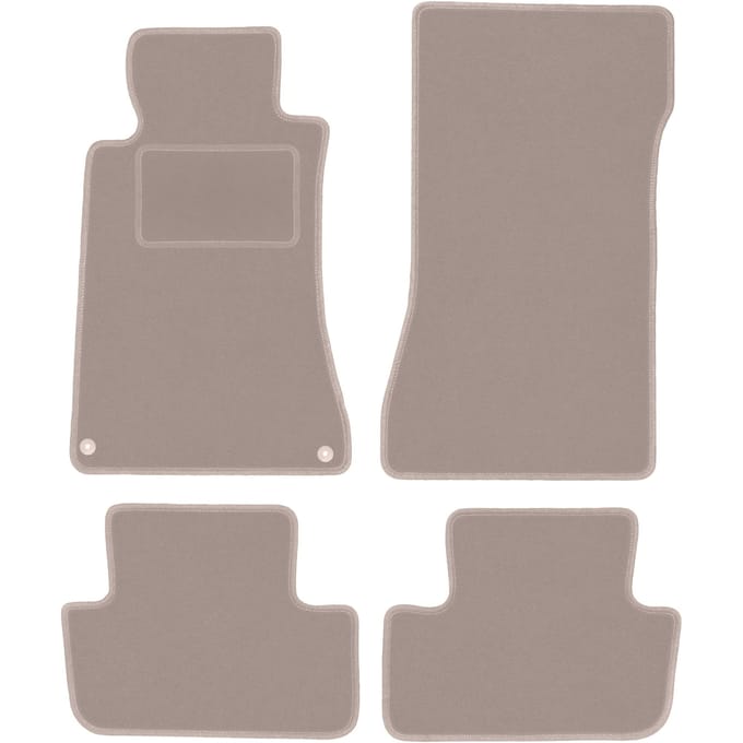Beige velours matten voor: Mercedes CLK W209 coupé (1997-2009)