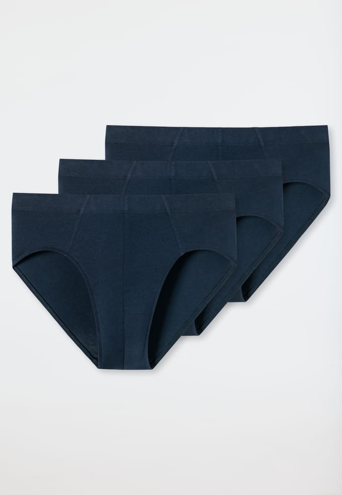 Schiesser 3 PACK Supermini 95/5 Essentials - Heren Onderbroek - donkerblauw