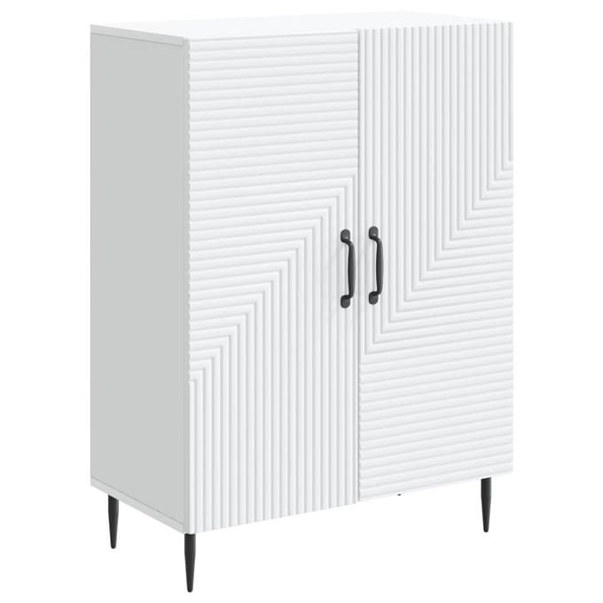 vidaXL - Dressoir - Wit - 66 - x - 34,5 - x - 89,5 - cm - Bewerkt - hout