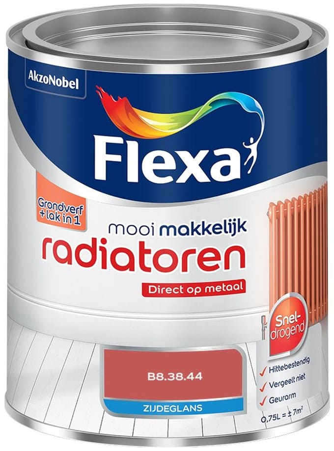 Flexa - Mooi Makkelijk Radiatoren Zijdeglans - B8.38.44 - Mengverf - 750 Ml