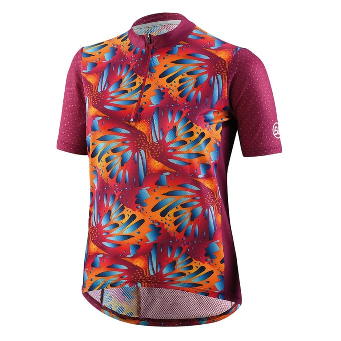 Bicycle Line Dames-jersey met halve rits en losse pasvorm (Paars)