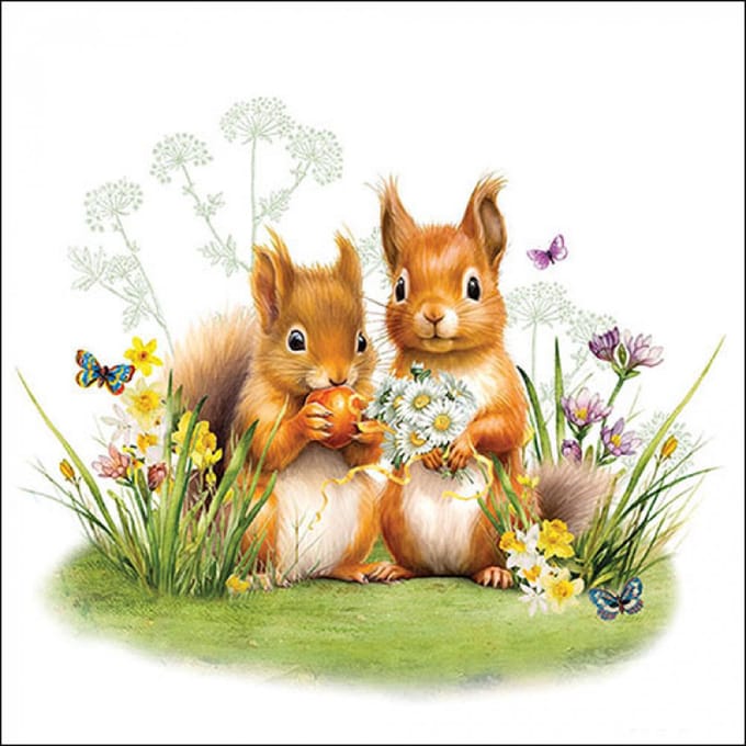 Ambiente - Lunch servetten - Little squirrels