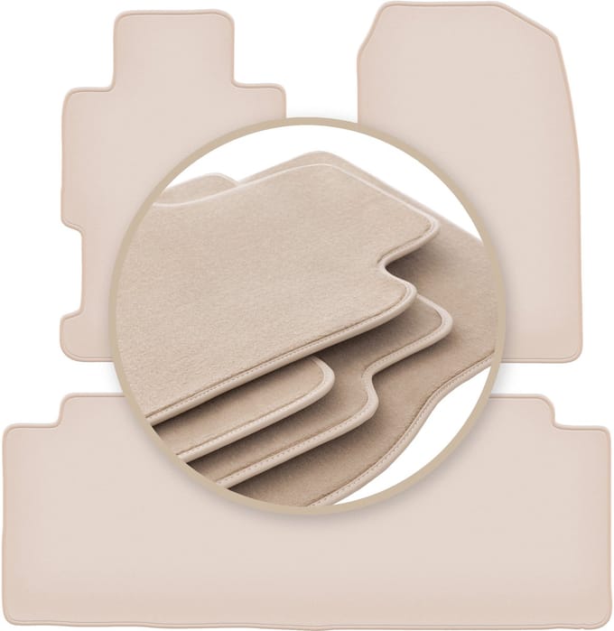 PREMIUM beige vloermatten voor: Honda Civic VII 5-deurs 2001-1007