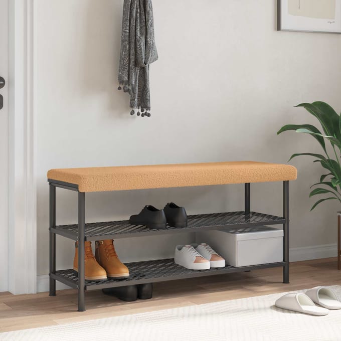 vidaXL - Bankkussen - Sherpa - Stof - Beige - Diepte - 35 - cm