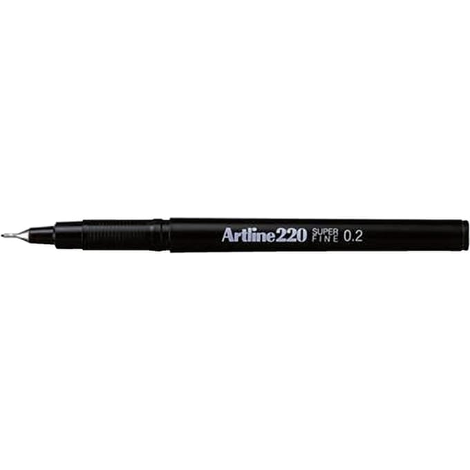 FINELINER ARTLINE 220 ROND 0.2MM ZWART 1 Stuk