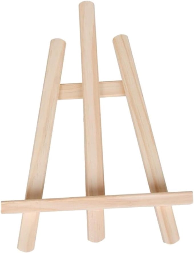 Kinderschilderstandaard - Tekentafel Hout - Creatief Bezig - Stevig Veilig Ontwerp - 28x21 cm - Natuurlijk Hout