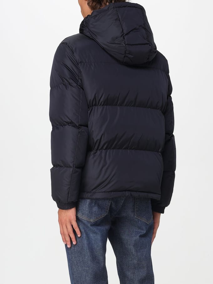 Hooded Zip-Up Jacket with Front Pockets - Blue