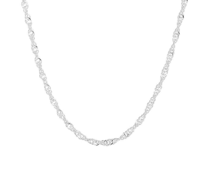 YO&NO - Ketting - Zilver - Singapore - 2,25 mm - 41 + 4 cm - Zilver 925