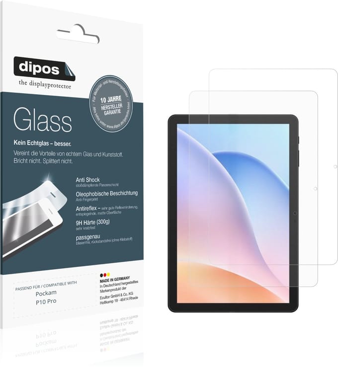 dipos – 2x Matte Pantserfolie geschikt voor Pockam P10 Pro | 9H Screenprotector