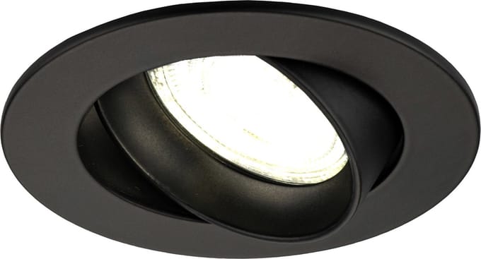 Ledvion - LED Inbouwspot Rio - Zwart - Dimbaar - 3W - 4000K - Ø85 mm