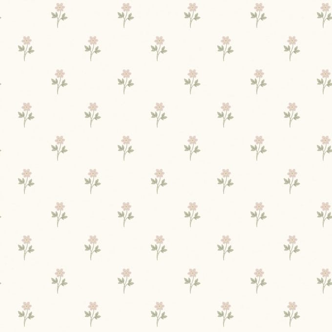 Boråstapeter Vliesbehang 6973 - Österlen - Botanisch Roze - 53cm x 10.05m