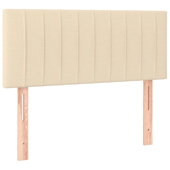 vidaXL - Hoofdbord - 100x5x78/88 - cm - stof - crèmekleurig
