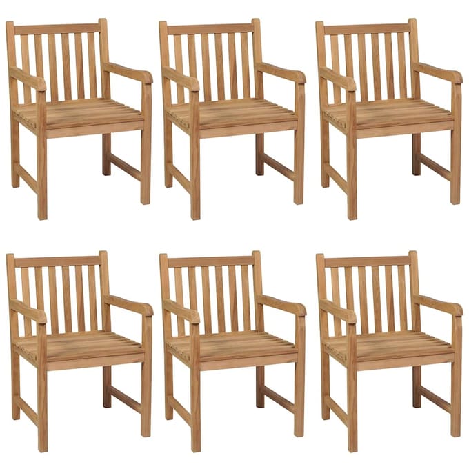 vidaXL - 7-delige - tuinset - 140x80 - cm - massief - teakhout