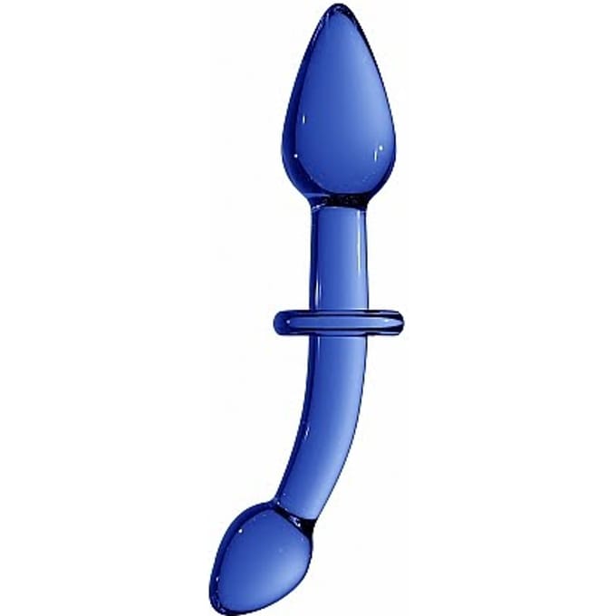 Chrystalino Doubler - Blue glazen dildo