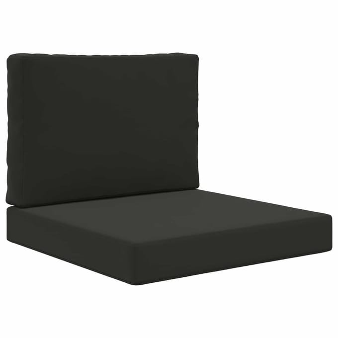 vidaXL - Buitenbankkussen - Polyester - Zwart - 60 - x - 60 - cm