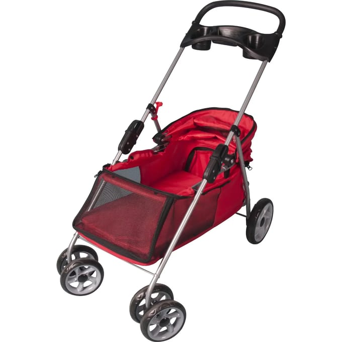 Flamingo dieren buggie rood 94 x 46 x 91,5 cm