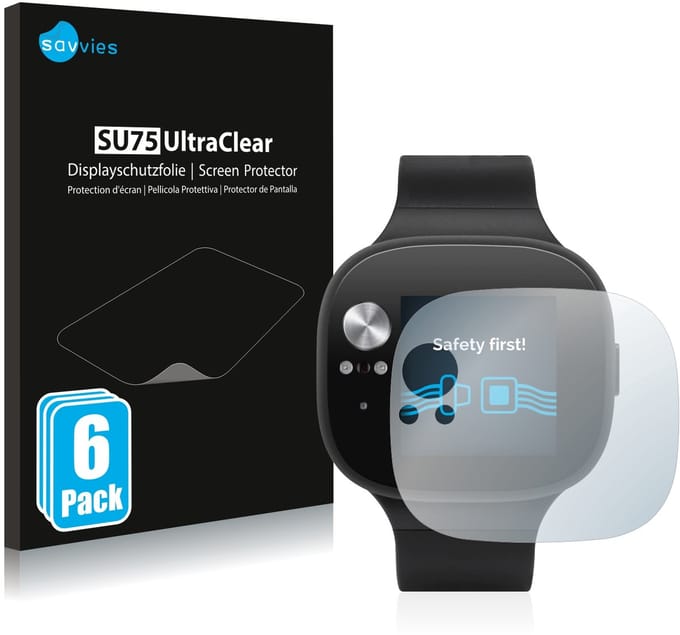 Savvies - Screenprotector voor ASUS Vivowatch BP - Folie Beschermfolie transparant 6 Stuks
