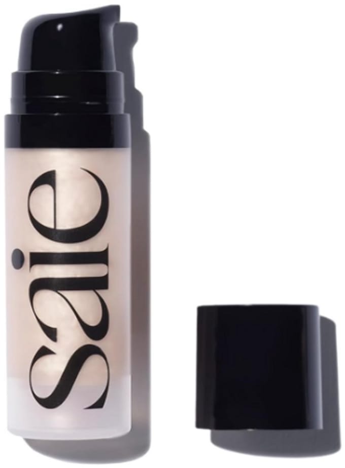 Saie Mini Glowy Super Gel – Hydraterende Make-up Primer & Glow Serum met Vitamine C en Squalane – Liquid Highlighter STARGLOW 15ML