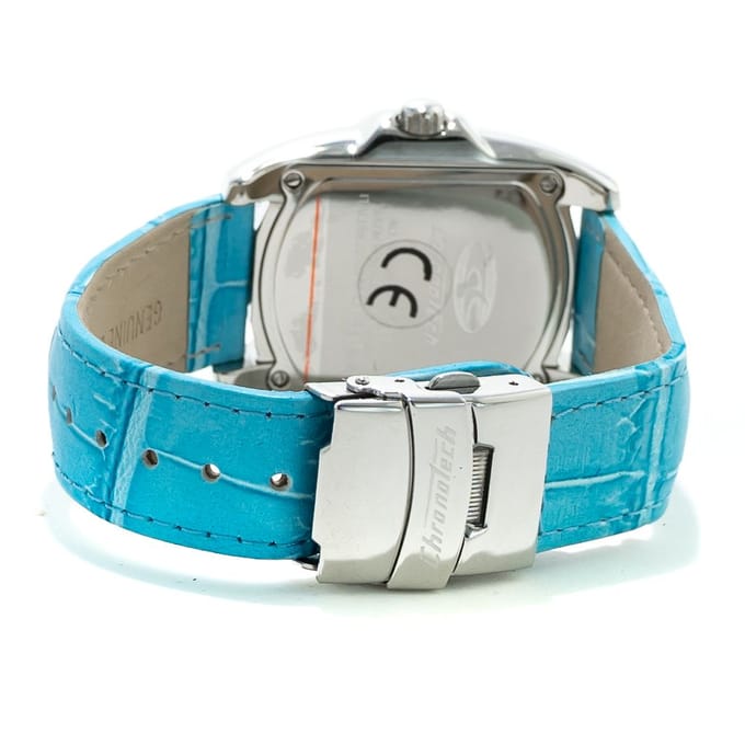 Horloge CHRONOTECH CT7274M-04. Kwarts, Kleur blauw. Man. gray